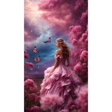 Load image into Gallery viewer, Woman In The Sea Of Flowers 40*70CM(Canvas) Full Round Drill Diamond Painting
