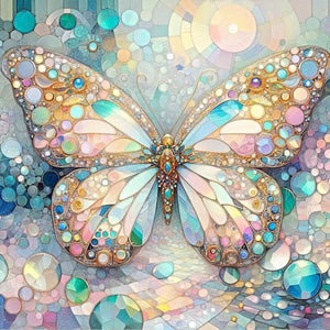 Butterfly 30*30CM(Picture) Full AB Square Drill Diamond Painting