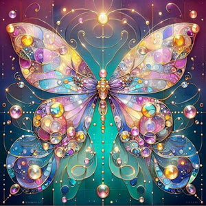 Butterfly 30*30CM(Picture) Full AB Square Drill Diamond Painting