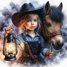 Load image into Gallery viewer, Cowboy Kid 40*40CM(Picture) Full AB Square Drill Diamond Painting
