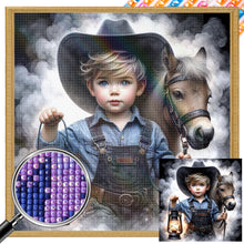 Load image into Gallery viewer, Cowboy Kid 40*40CM(Picture) Full AB Square Drill Diamond Painting
