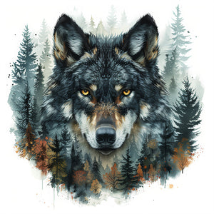 Coyote 40*40CM(Picture) Full AB Round Drill Diamond Painting