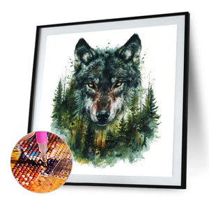 Coyote 40*40CM(Picture) Full AB Round Drill Diamond Painting