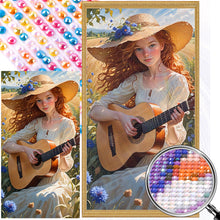 Load image into Gallery viewer, Girl Playing Guitar 40*75CM(Picture) Full AB Round Drill Diamond Painting
