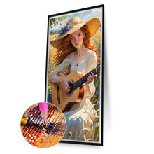 Load image into Gallery viewer, Girl Playing Guitar 40*75CM(Picture) Full AB Round Drill Diamond Painting
