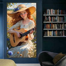 Load image into Gallery viewer, Girl Playing Guitar 40*75CM(Picture) Full AB Round Drill Diamond Painting
