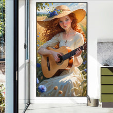 Load image into Gallery viewer, Girl Playing Guitar 40*75CM(Picture) Full AB Round Drill Diamond Painting
