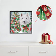 Load image into Gallery viewer, Christmas Arctic Wolf 30*30CM(Canvas) Partial Special Shaped Drill Diamond Painting
