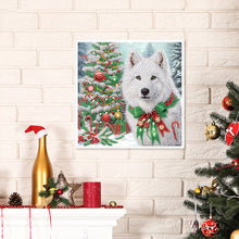 Load image into Gallery viewer, Christmas Arctic Wolf 30*30CM(Canvas) Partial Special Shaped Drill Diamond Painting
