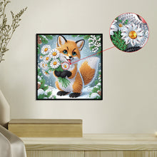 Load image into Gallery viewer, Winter Fox 30*30CM(Canvas) Partial Special Shaped Drill Diamond Painting
