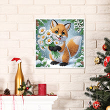 Load image into Gallery viewer, Winter Fox 30*30CM(Canvas) Partial Special Shaped Drill Diamond Painting
