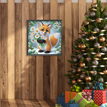 Load image into Gallery viewer, Winter Fox 30*30CM(Canvas) Partial Special Shaped Drill Diamond Painting
