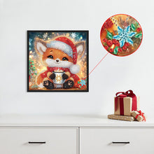 Load image into Gallery viewer, Christmas Fox 30*30CM(Canvas) Partial Special Shaped Drill Diamond Painting
