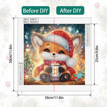 Load image into Gallery viewer, Christmas Fox 30*30CM(Canvas) Partial Special Shaped Drill Diamond Painting
