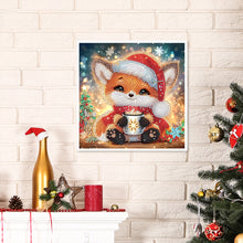 Load image into Gallery viewer, Christmas Fox 30*30CM(Canvas) Partial Special Shaped Drill Diamond Painting
