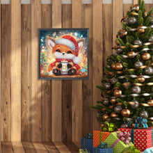 Load image into Gallery viewer, Christmas Fox 30*30CM(Canvas) Partial Special Shaped Drill Diamond Painting
