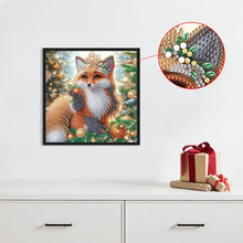 Load image into Gallery viewer, Christmas Fox 30*30CM(Canvas) Partial Special Shaped Drill Diamond Painting
