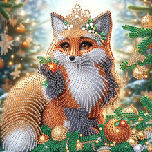 Load image into Gallery viewer, Christmas Fox 30*30CM(Canvas) Partial Special Shaped Drill Diamond Painting
