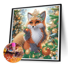 Load image into Gallery viewer, Christmas Fox 30*30CM(Canvas) Partial Special Shaped Drill Diamond Painting
