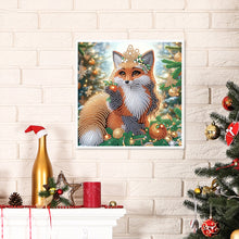 Load image into Gallery viewer, Christmas Fox 30*30CM(Canvas) Partial Special Shaped Drill Diamond Painting
