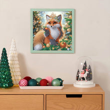 Load image into Gallery viewer, Christmas Fox 30*30CM(Canvas) Partial Special Shaped Drill Diamond Painting
