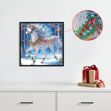 Load image into Gallery viewer, Christmas White Horse 30*30CM(Canvas) Partial Special Shaped Drill Diamond Painting
