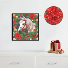 Load image into Gallery viewer, Christmas White Horse 30*30CM(Canvas) Partial Special Shaped Drill Diamond Painting
