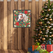 Load image into Gallery viewer, Christmas White Horse 30*30CM(Canvas) Partial Special Shaped Drill Diamond Painting
