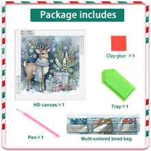 Load image into Gallery viewer, Christmas Deer 30*30CM(Canvas) Partial Special Shaped Drill Diamond Painting
