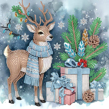 Load image into Gallery viewer, Christmas Deer 30*30CM(Canvas) Partial Special Shaped Drill Diamond Painting
