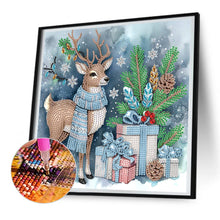 Load image into Gallery viewer, Christmas Deer 30*30CM(Canvas) Partial Special Shaped Drill Diamond Painting
