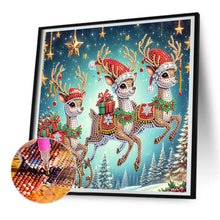 Load image into Gallery viewer, Christmas Deer 30*30CM(Canvas) Partial Special Shaped Drill Diamond Painting
