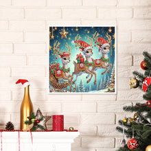 Load image into Gallery viewer, Christmas Deer 30*30CM(Canvas) Partial Special Shaped Drill Diamond Painting
