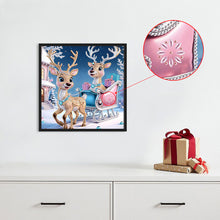 Load image into Gallery viewer, Christmas Deer 30*30CM(Canvas) Partial Special Shaped Drill Diamond Painting
