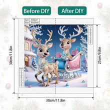 Load image into Gallery viewer, Christmas Deer 30*30CM(Canvas) Partial Special Shaped Drill Diamond Painting
