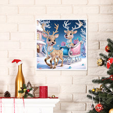 Load image into Gallery viewer, Christmas Deer 30*30CM(Canvas) Partial Special Shaped Drill Diamond Painting
