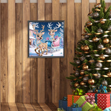 Load image into Gallery viewer, Christmas Deer 30*30CM(Canvas) Partial Special Shaped Drill Diamond Painting
