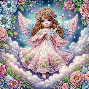 Angel 30*30CM(Canvas) Partial Special Shaped Drill Diamond Painting