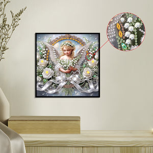 Angel 30*30CM(Canvas) Partial Special Shaped Drill Diamond Painting