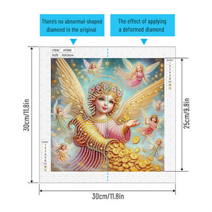 Angel 30*30CM(Canvas) Partial Special Shaped Drill Diamond Painting