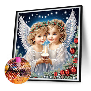 Angel 30*30CM(Canvas) Partial Special Shaped Drill Diamond Painting