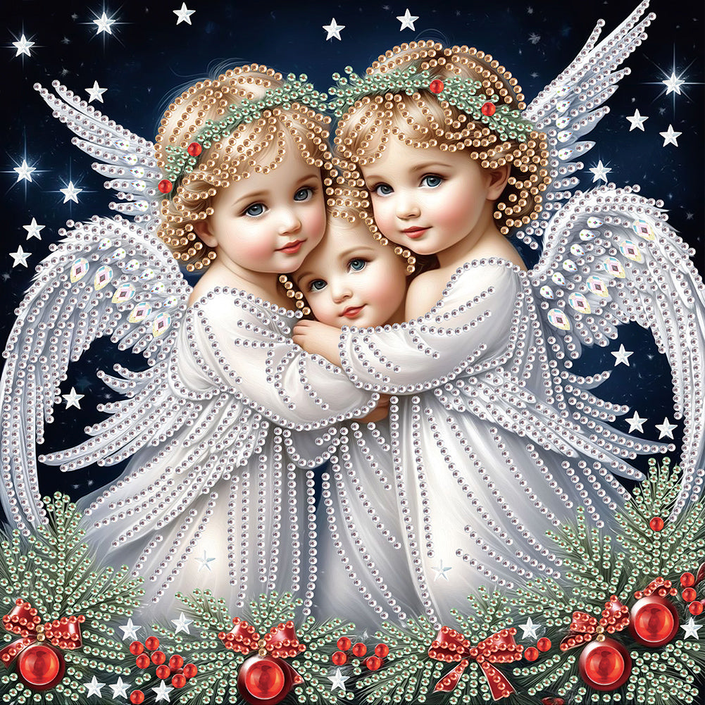 Angel 30*30CM(Canvas) Partial Special Shaped Drill Diamond Painting