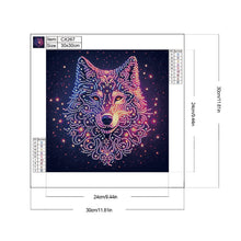 Load image into Gallery viewer, Starlight Animal Wolf 30*30CM(Canvas) Partial Special Shaped Drill Diamond Painting
