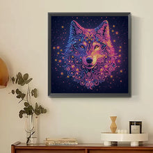 Load image into Gallery viewer, Starlight Animal Wolf 30*30CM(Canvas) Partial Special Shaped Drill Diamond Painting
