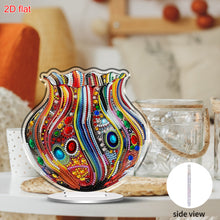 Load image into Gallery viewer, Acrylic 2D Flat Print Art Vase DIY Table Top Diamond Painting Ornament Kits
