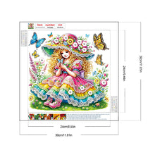 Load image into Gallery viewer, Spring Garden Girl 30*30CM(Canvas) Partial Special Shaped Drill Diamond Painting
