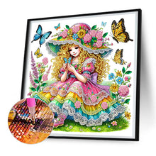 Load image into Gallery viewer, Spring Garden Girl 30*30CM(Canvas) Partial Special Shaped Drill Diamond Painting
