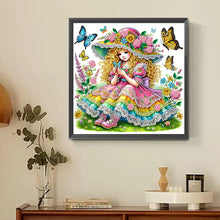 Load image into Gallery viewer, Spring Garden Girl 30*30CM(Canvas) Partial Special Shaped Drill Diamond Painting
