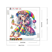 Load image into Gallery viewer, Spring Garden Girl 30*30CM(Canvas) Partial Special Shaped Drill Diamond Painting
