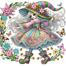 Load image into Gallery viewer, Spring Garden Girl 30*30CM(Canvas) Partial Special Shaped Drill Diamond Painting
